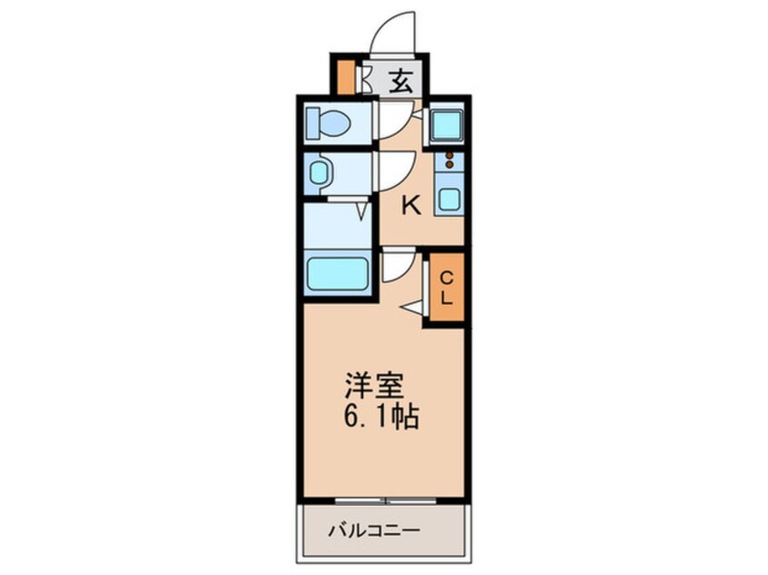 間取図 ﾌﾟﾚｻﾝｽ梅田北ｻﾞ･ﾗｲﾌﾞ（809）