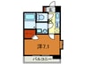 プラザセイシェル 1Kの間取り