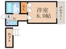 ダイヤモンドパレス山科 1Kの間取り