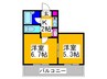 エクセレントもず 2Kの間取り