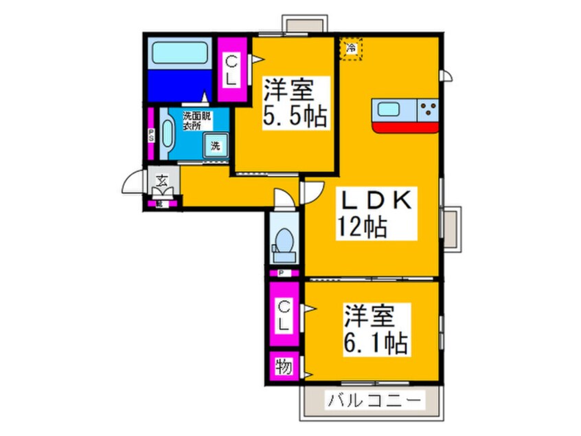 間取図 ボアソルテＴ