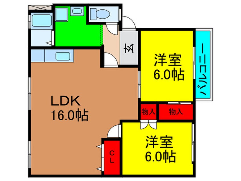 間取図 香里ケ丘ハイツＡ棟