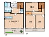 マーベラス西岡本 3LDKの間取り