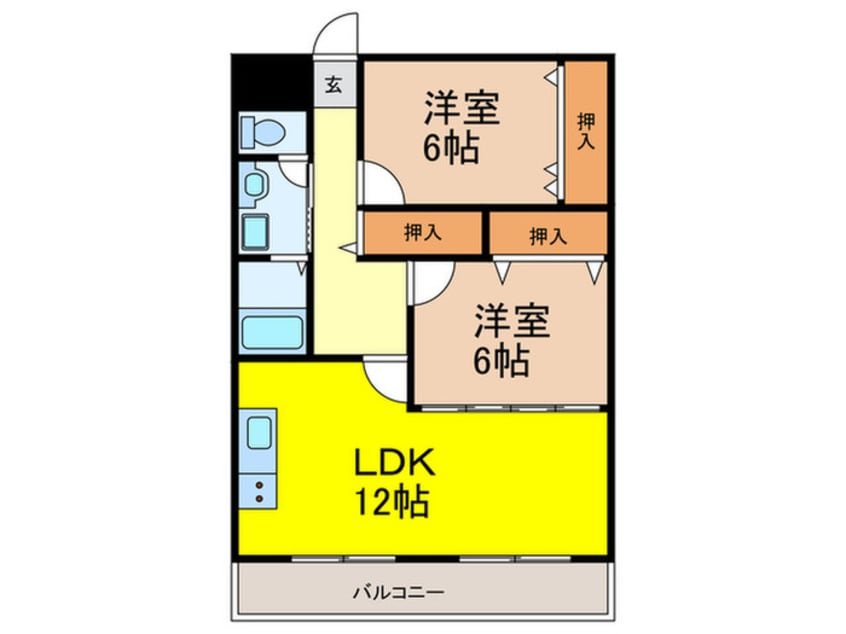 間取図 ヴェルドミ－ル山本