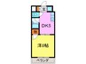 レジデンスパートⅣ 1DKの間取り