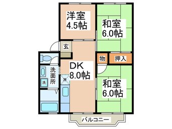 間取図 ウィンディーウエストリバーA棟