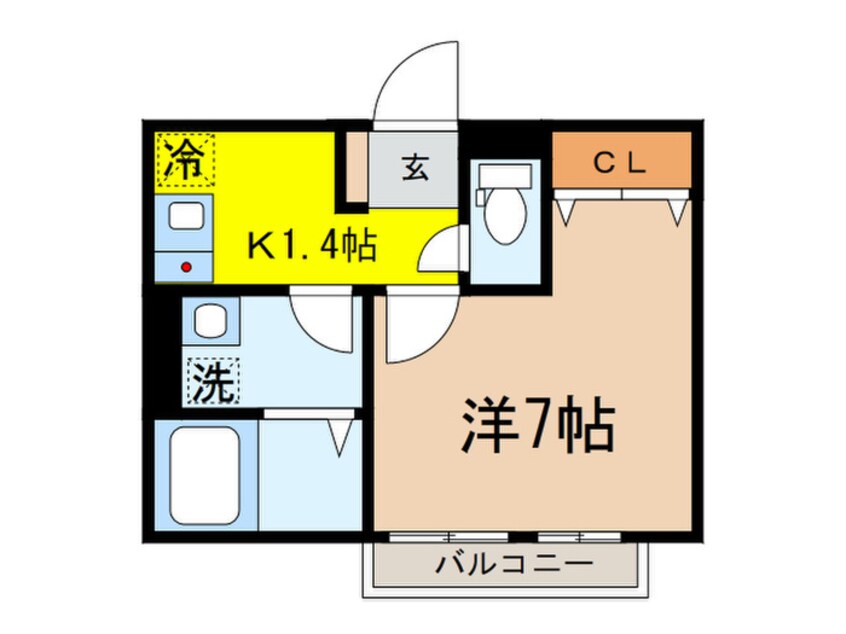 間取図 シャルマンコ－ト北野