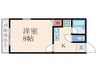 ラ・プリマベ－ラ 1Kの間取り