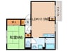 タウニィ松尾Ａ棟 1LDKの間取り