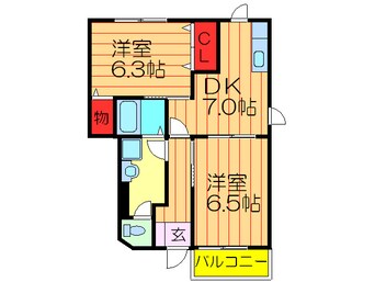 間取図 ドゥ－ソレ－ルⅠ