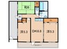 弥生マンション 3DKの間取り
