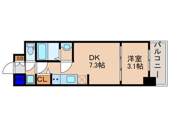 間取図 ﾌﾟﾚｻﾝｽTHE　KYOTO吉祥院（709）