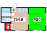 コーポオーク 1DKの間取り