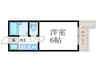 鞍馬口フラット 1Kの間取り