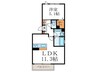 円町蒼憩舎 1LDKの間取り