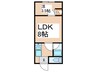 山本住宅 1LDKの間取り