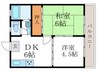サンハイツ岩倉Ｂ 2DKの間取り