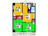 玉手山ハイツ1号館 3DKの間取り