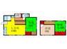 熊野町４丁目貸家 3LDKの間取り