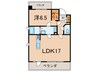 パレス東洋上甲子園 1LDKの間取り