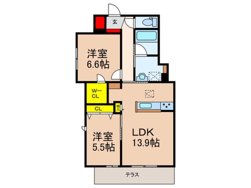 間取図 シャーメゾン　Chouette