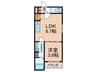 F　asecia　Kastalia 1LDKの間取り