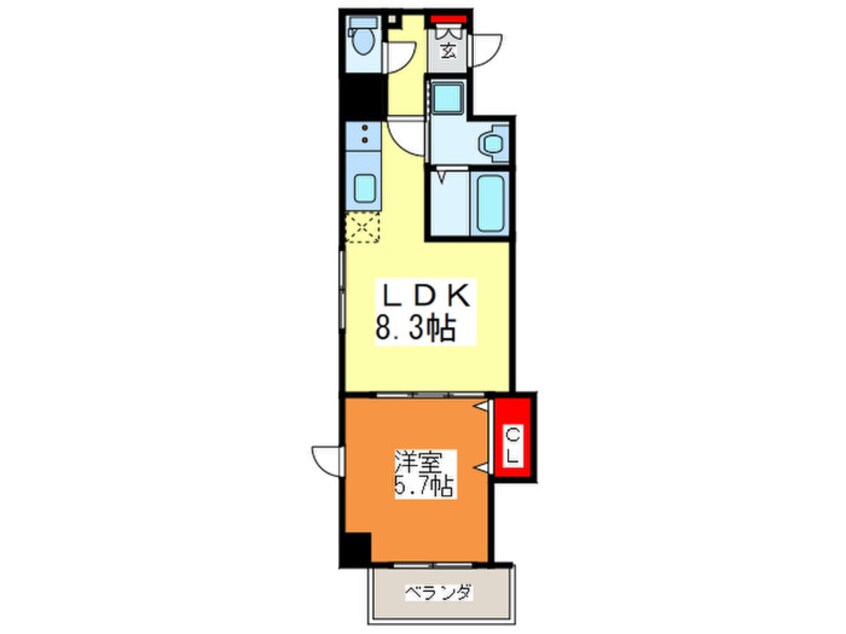 間取図 フクダ不動産上本町マンション