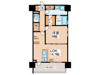 間取図 ラ・ペーシュ天王寺