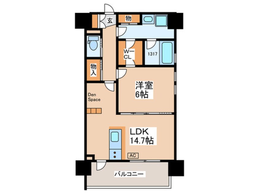 間取図 ラ・ペーシュ天王寺