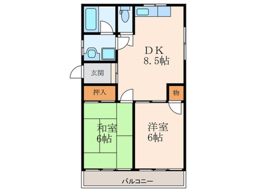 間取図 岡田ハイツ