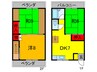 プラムハイツ３号棟 3DKの間取り