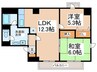 グランドパレス 2LDKの間取り