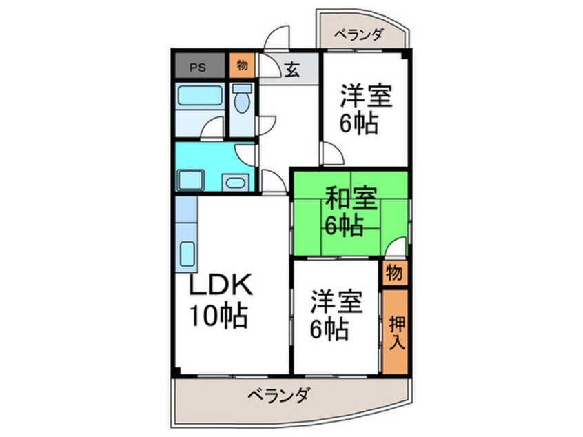 間取図 ディアコ－ト下山田