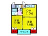 シティハイツ星ヶ丘 2DKの間取り