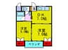 シティハイツ星ヶ丘 2DKの間取り