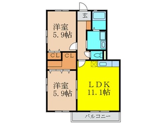 間取図 スリージェ壱番館