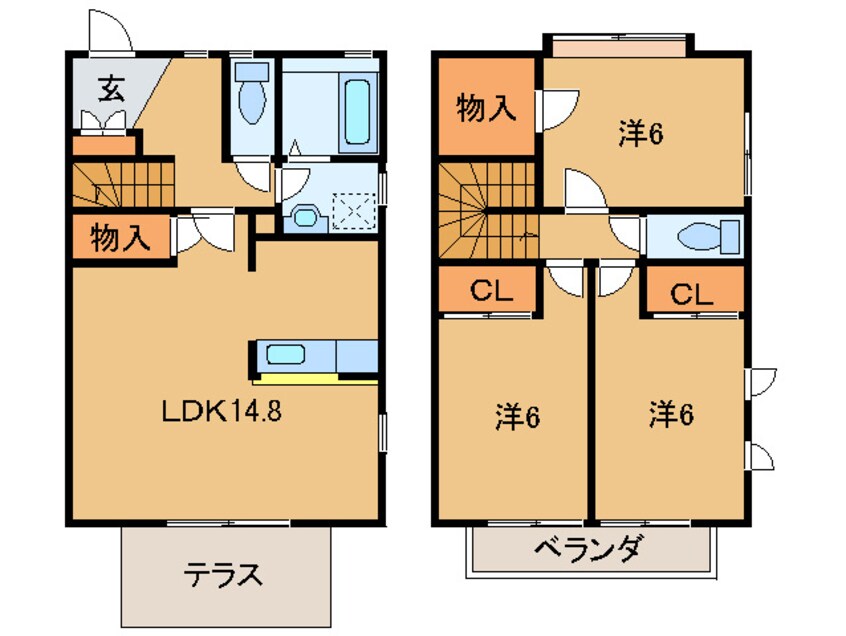 間取図 仁川町４丁目メゾネット