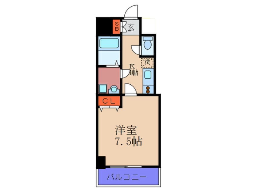 間取図 アスヴェル梅田ＷＥＳＴ(804)