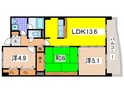 アルブル新石切の間取図