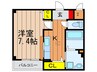 プリマベーラくずは 1Kの間取り