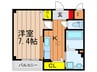 プリマベーラくずは 1Kの間取り