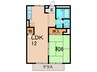 信雄マンション 1LDKの間取り