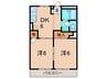 信雄マンション 2DKの間取り