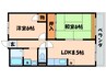 ドミール瀬田 2LDKの間取り