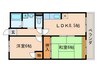 ドミール瀬田 2LDKの間取り