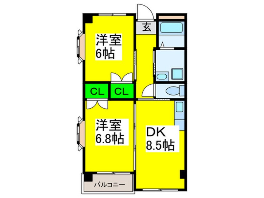 間取図 ラフォーレ長吉