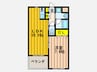 ホワイトハウス 1LDKの間取り