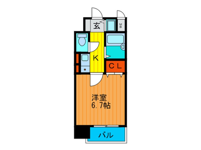 間取図 パラシオ塚本Ⅲ(301)