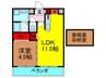 エトワール磐船 1LDKの間取り