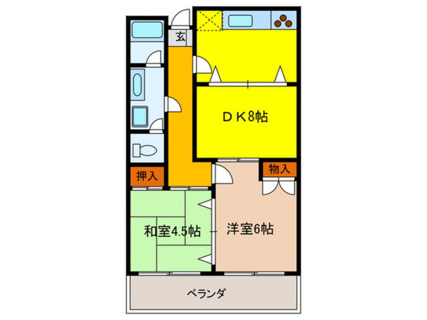 間取図 ハイツエアロプレ－ンⅡ